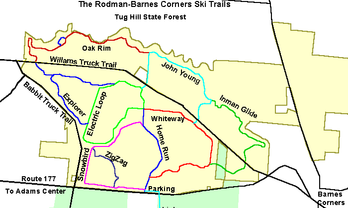 Map of the Barnes Corners trails